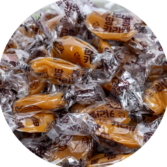 [입안 가득 달콤 고소] 20년전통 뻥튀기곡물나라 땅콩카라멜 웰빙 카라멜사탕, 210g, 1개