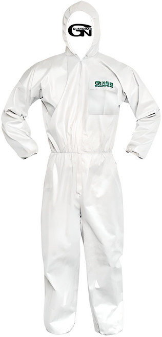 가드맨 PP 원피스 작업복, 흰색, 1개