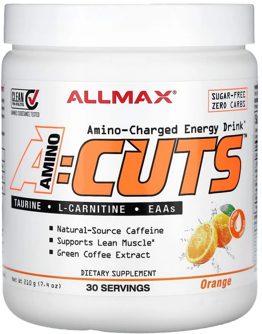 올맥스뉴트리션 ACUTS 아미노산 충전 에너지 드링크 오렌지 210g(7.4oz), AMX22603, 210g, 1개 - 쿠팡