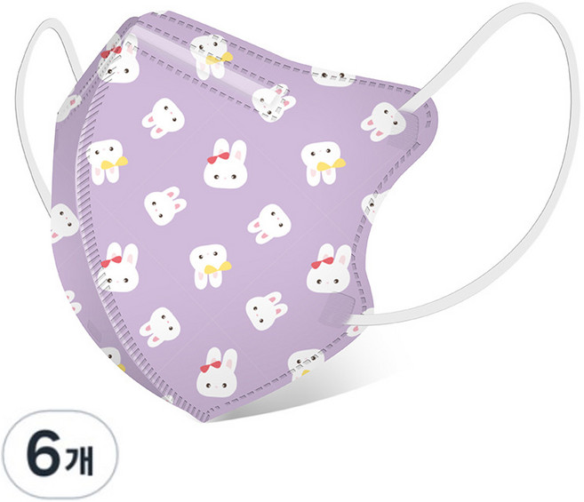 마미몰 유아 마스크 새부리형 더블 프리미엄 60+1매 (단독구성) 초소형 소형 아기 어린이 키즈 황사 미세먼지, 깡총깡총, 6개, 10개입, 소형