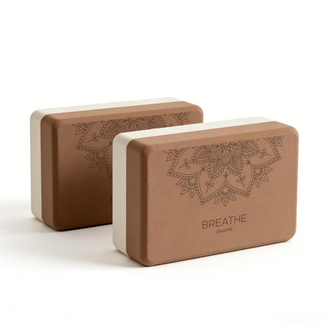 Homi Zon 성인 전문용 EVA 요가블럭 피트니스 홈 요가 맞춤 제작 가능, 그린 화이트, 1개