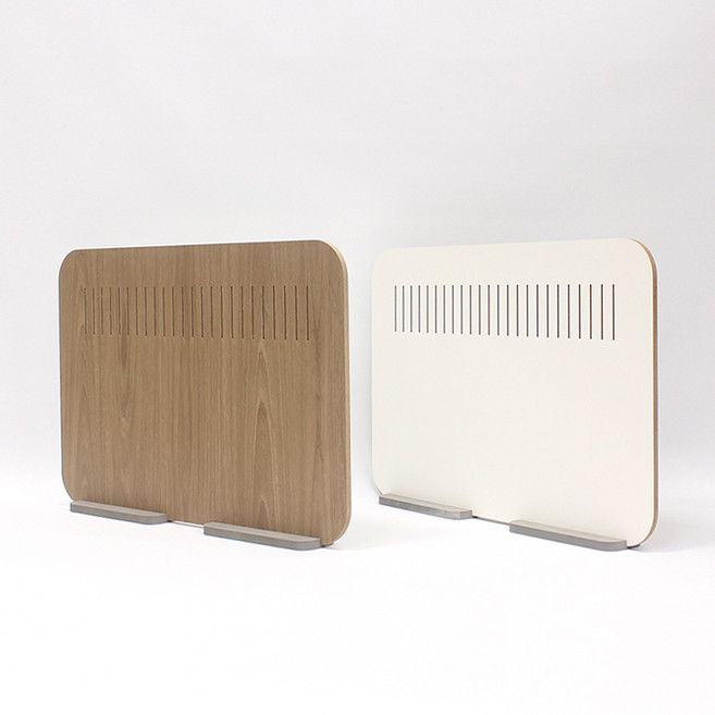 고야 줄무늬 화이트+무늬목 책상파티션 600 공부방 사무실 칸막이 집중공간 인테리어