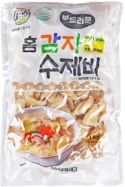 송학 감자수제비 1kg, 1개