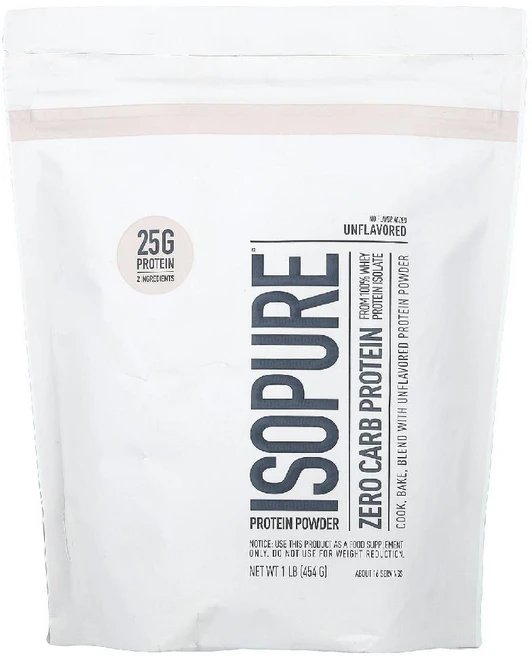이소퓨어 제로 탄수화물 프로틴 파우더 Zero Carb Protein 무맛 454g, 1개 - 쿠팡