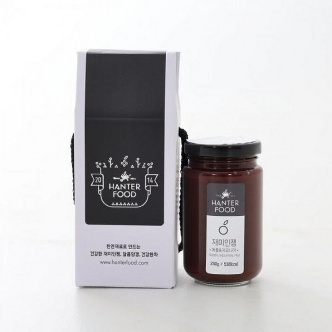 무설탕 수제 사과&아로니아베리잼(250g)/선물세트/명절/추석/설날/답례품, 1개, 1g
