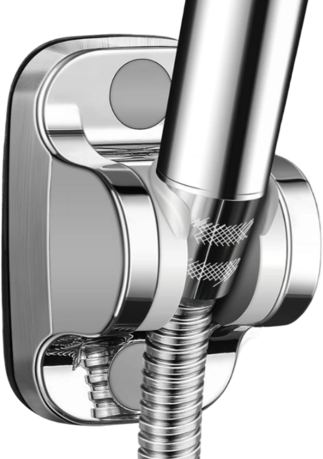 루다택 샤워기 각도조절 거치대, 아이스 실버