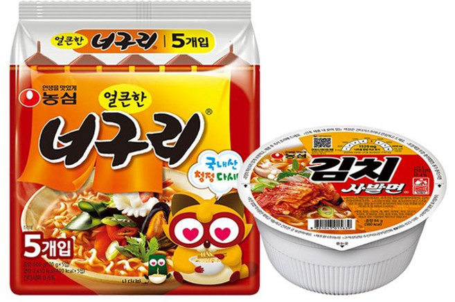 농심 김치사발면(86g12개입)+얼큰한 너구리10봉지, 단품