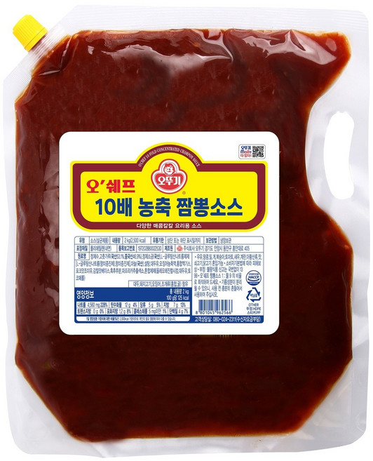 오뚜기 짬뽕 소스, 1개, 2kg