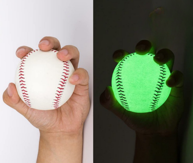 룰루레빗 프리스타일 야광 야구공 캐치볼, 1개, 하드볼