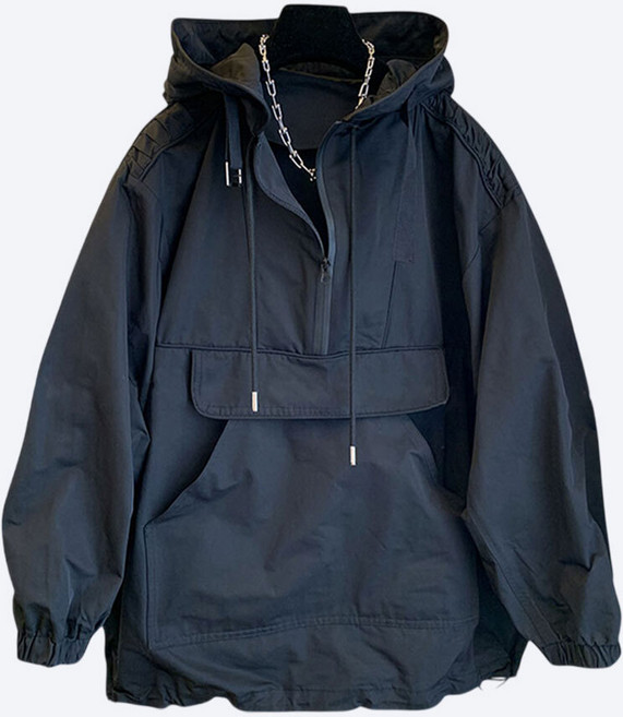 가르크시 남녀공용 데일리 하프 집업 후드 점퍼 아노락 트레이닝 운동복