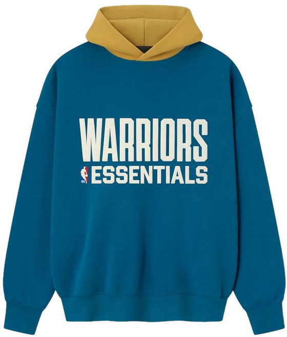 피어오브갓에센셜 X NBA 골든 스테이트 워리어스 컬러 블록 후디