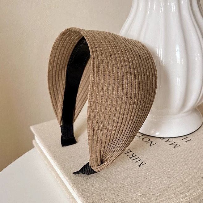 寬邊簡約防滑針織髮箍