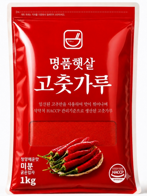 명품햇살 고춧가루 매운맛 고운입자 미분, 1개, 1kg