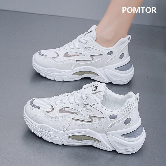 POMTOR 여성 런닝화 스니커즈 초경량 여성 운동화