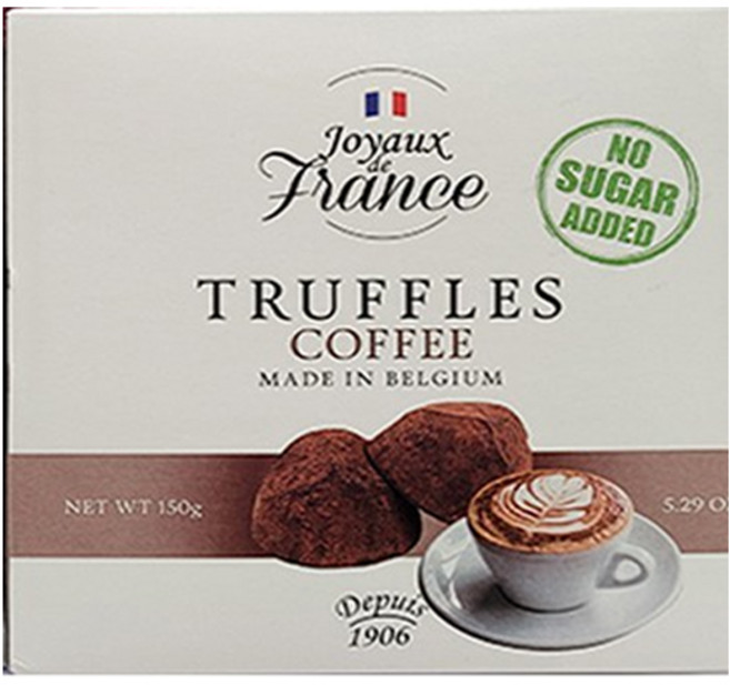 주와요드프랑스 트러플스 커피 설탕무첨가 초콜릿, 150g, 1개