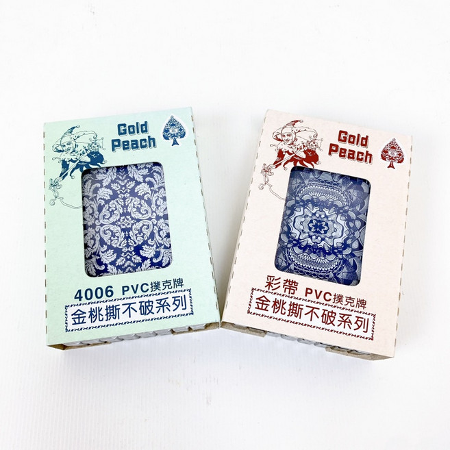 金桃牌 PVC 彩帶 撕不破, 1個, 4006撲克牌（顏色隨機）