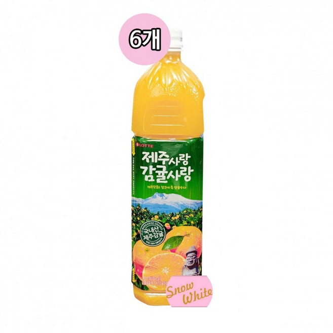 델몬트 제주사랑감귤사랑 1.5L(6개입), 1.5L
