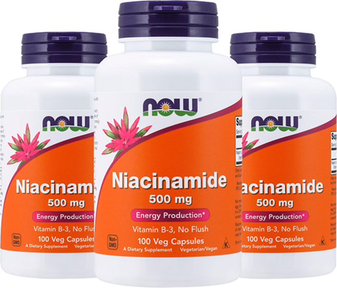 나우푸드 나이아신아마이드 500mg 캡슐, 3개, 100정