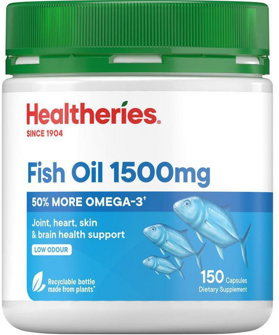 뉴질랜드 헬써리스 Healtheries Fish Oil 피쉬오일 1500mg 오메가3, 150정, 5개