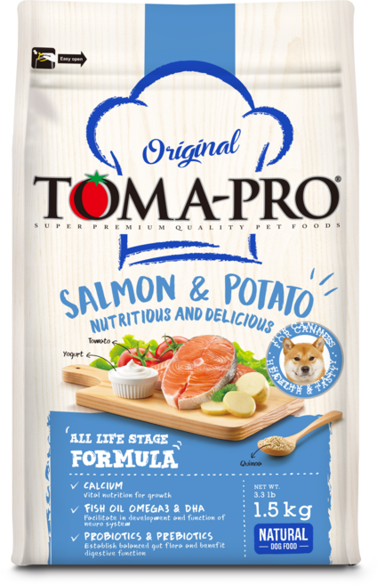 優格 TOMA-PRO 成犬雞肉米配方狗飼料 1.5kg 3kg 7kg, 1個, 鮭魚