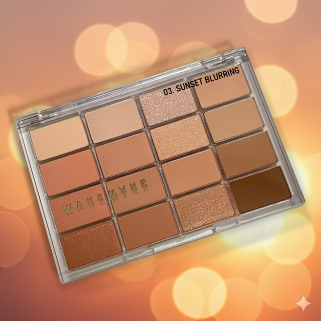 웨이크메이크 소프트 블러링 아이팔레트 16구 14g 03. 선셋블러링 WAKEMAKE EYE SHADOW, 2개, 03.선셋블러링