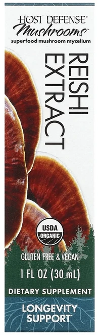 호스트 디펜스 유기농 머쉬룸 레이쉬 엑스트랙트 영지버섯 추출물 30ml (1fl oz) 1개 - 쿠팡