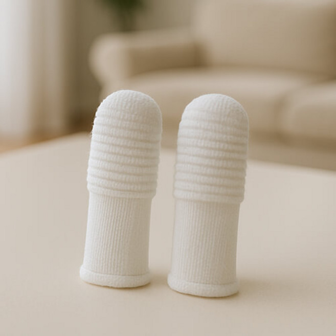 히야펫 강아지 치석제거 잘닦이는 손가락 칫솔, 20개, 흰색