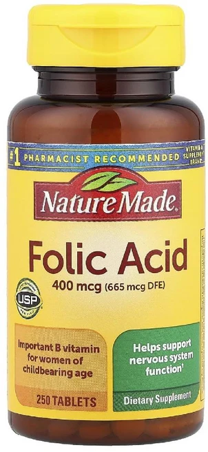 네이처 메이드 엽산 400mcg 250정, 1개 - 쿠팡