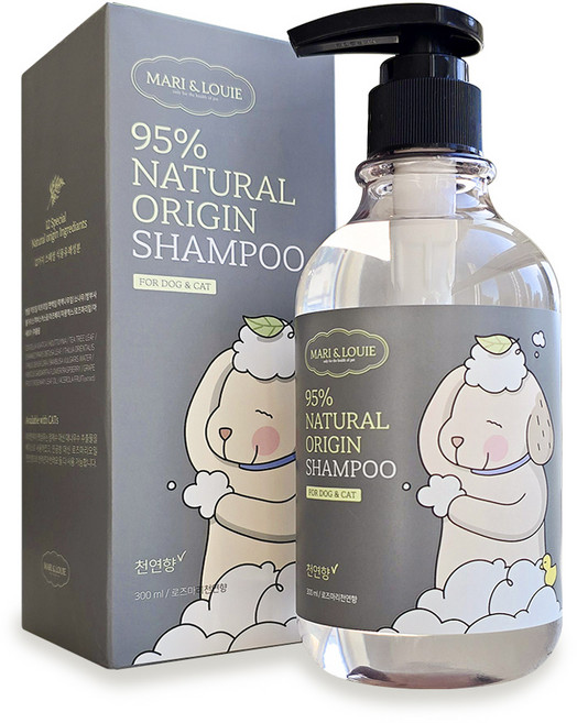 마리앤루이 펫샴푸 천연강아지샴푸 저자극 피부병 올인원 강아지샴푸, 300ml, 1개