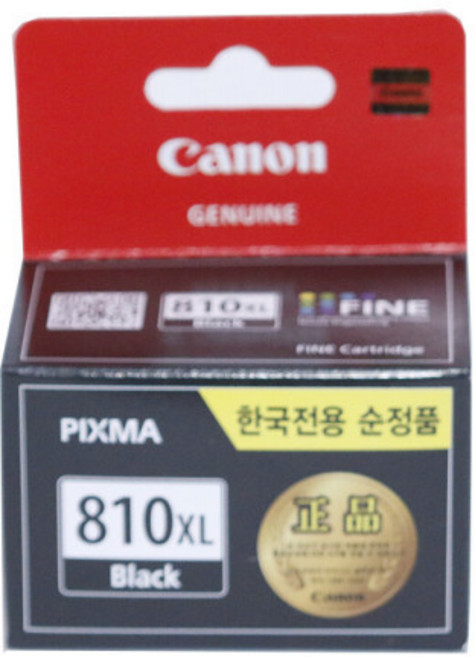 캐논 정품 PG-810XL 검정 잉크 IP2770, 1개, 색상