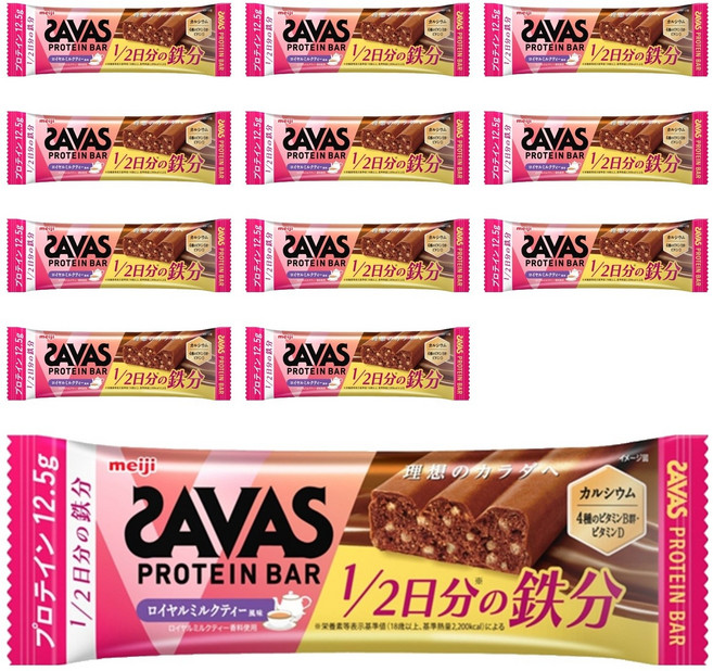 meiji 明治 Savas 高蛋白棒 皇家奶茶口味, 12個, 38g