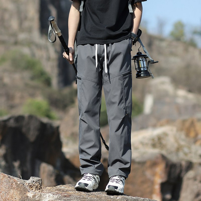 工裝多口袋長褲 戶外登山防風運動褲
