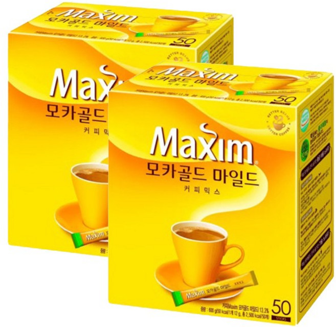 동서식품 맥심 모카골드 마일드 커피믹스 (50T) X 2개, 12g, 50개입