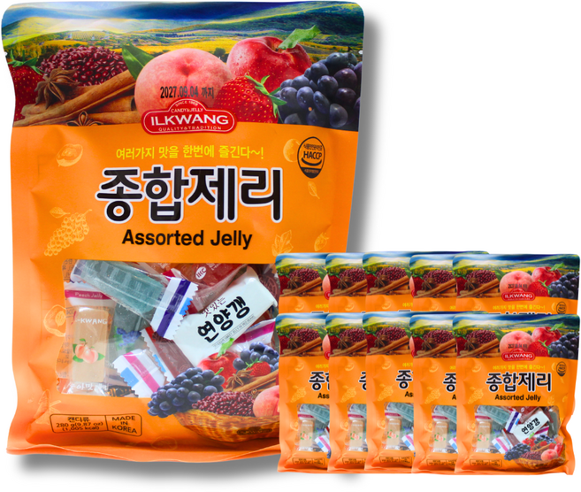 일광제과 종합 제리, 280g, 10개