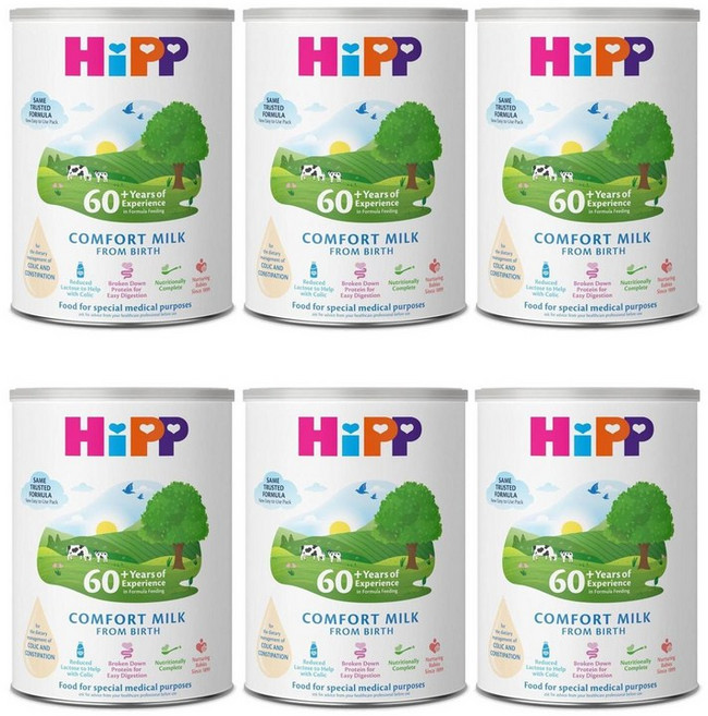 힙 컴포트 베이비 밀크 1단계 파우더 분유 800g, 6개