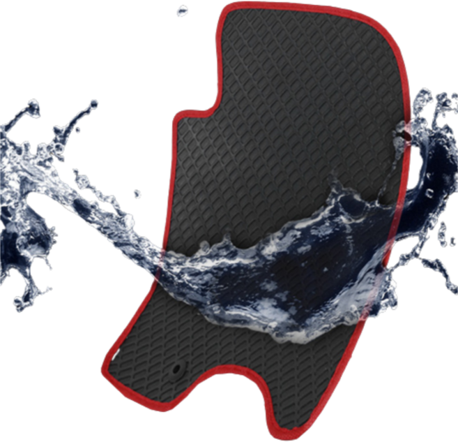 YF소나타 택시 매트 고무, 운전석+조수석 (블랙)