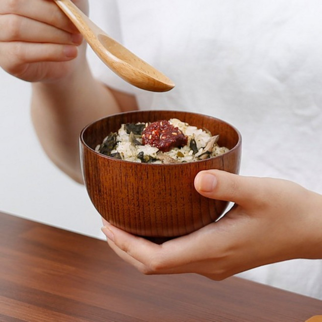 프레쉬 우드 원형 밥그릇_블랙, 색상:블랙|사이즈:단품, 1개