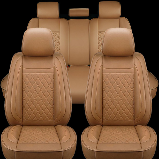 제니븐 자동차 시트커버 차량용 방석 카 보호매트 가죽 교체 SF-890 풀세트, 1세트, 새들브라운