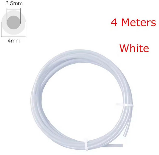 75mm 프린터 미니 회색 부품 LITE 3D 튜브 AMS 흰색 4mm 4m 5mm Lab Bambu Bambulab PTFE 필라멘트 파이프, 4m White, 1개