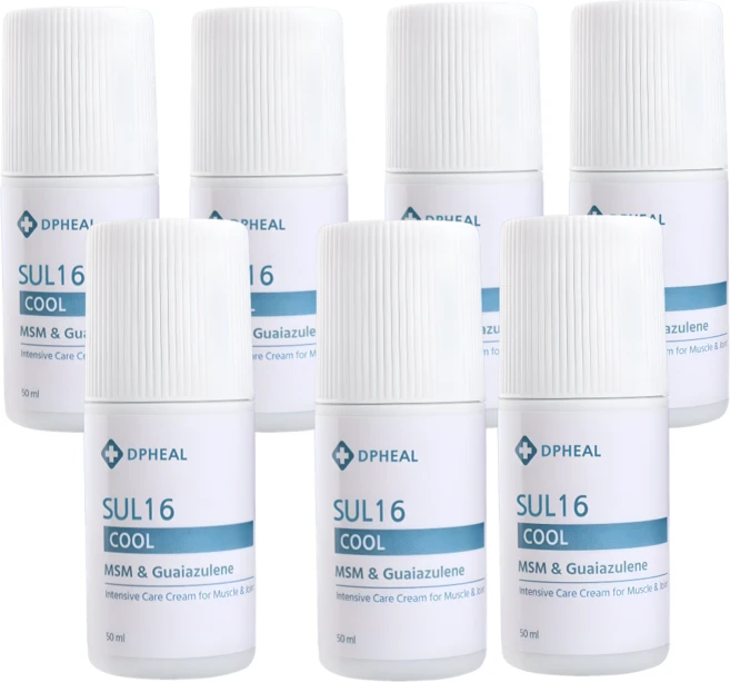 SUL16 MSM 식이유황 크림 스포츠 리커버리 쿨링 헬스 마사지, 7개, 50ml - 쿠팡