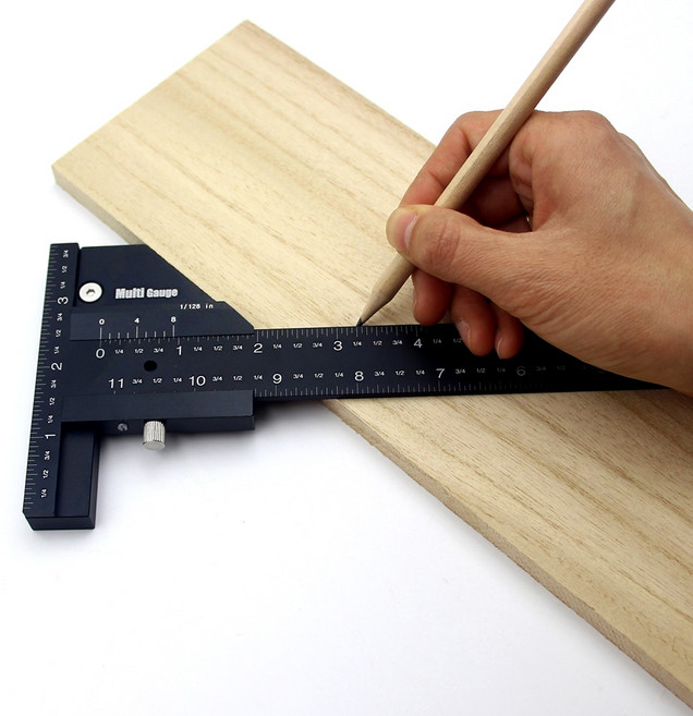 케가끼 케가끼게이지 마킹게이지 목공마킹게이지 휠마킹게이지 스트라이버마킹게이지 마킹스크레이퍼 T형 직자 고정밀 다기능 선게이지 측량, 1개