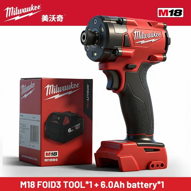 M18 FIW2F12 오리지널 밀워키 배터리 339N · 임팩트 렌치 리튬 이온, 02 toolX1- .0AhX1