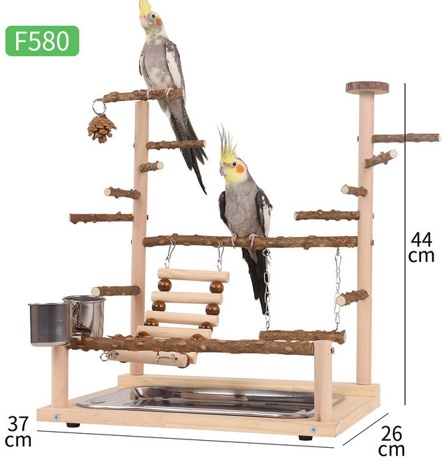 鸚鵡站架 木製遊戲架 1個, F580