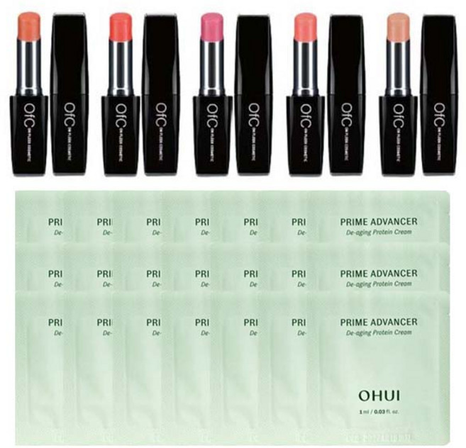 OFC 립스틱 구매시 오휘 프라임 어드밴서 캡쳐 크림 120매 증정, 3호+사은품 오휘 프라임 어드밴서 캡쳐 크림 120매, 1개