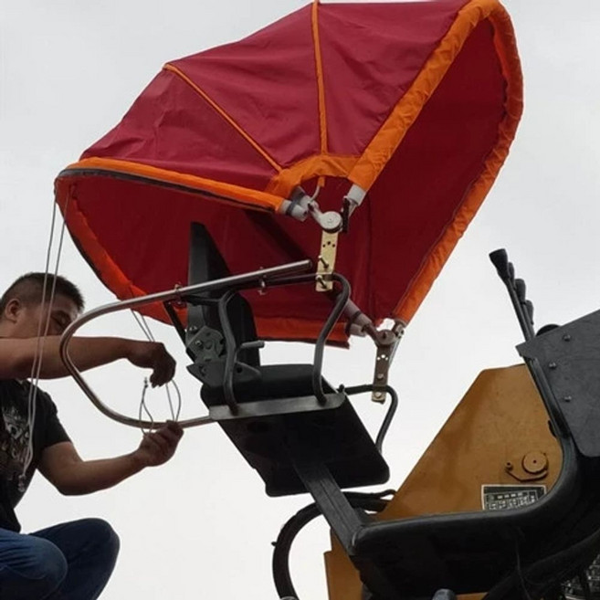 크레인 방수 폴딩 캐노피 접이식 레드 폭 덮개 그늘막 커버 현장