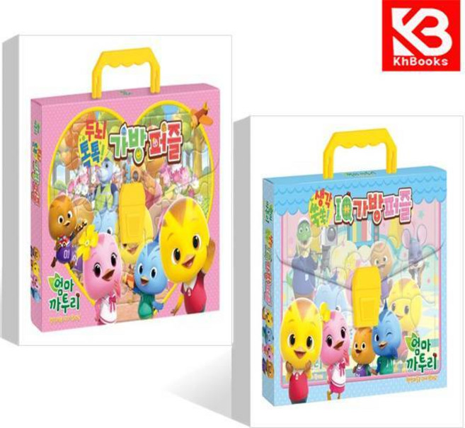 엄마까투리 시즌6 두뇌톡톡 + 생각쑥쑥 IQ 가방퍼즐 (전2권) + 책갈피 [KHBOOKS]