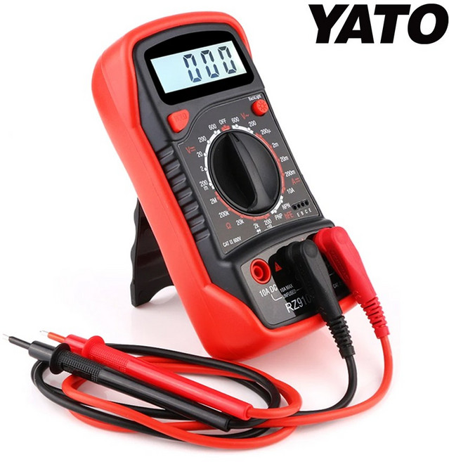 야토 휴대용 멀티 테스터기 디지털 측정기 전압 전류 저항 다이오드 멀티미터 RZ910, 야토 디지털 멀티 테스터기 R-Z910 전기 저항 온도, 1개