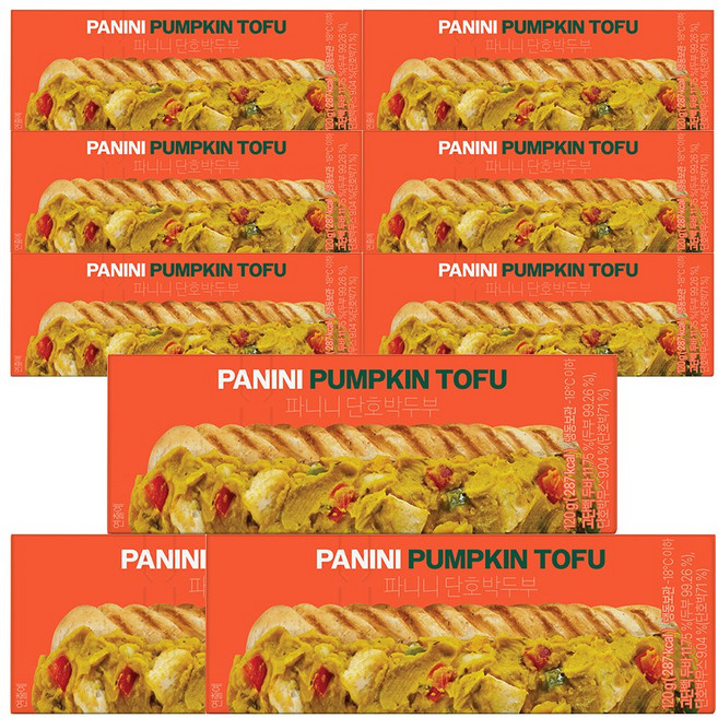 그로서리서울 파니니 단호박두부 든든한 식사대용 간편식, 9개, 120g