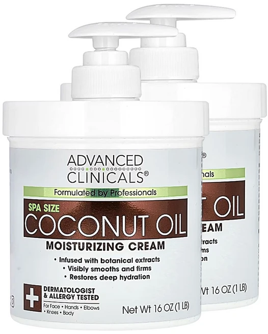 어드밴스드 클리니컬스 코코넛오일 크림 모이스처라이징 454g 2팩, 2개 - 쿠팡