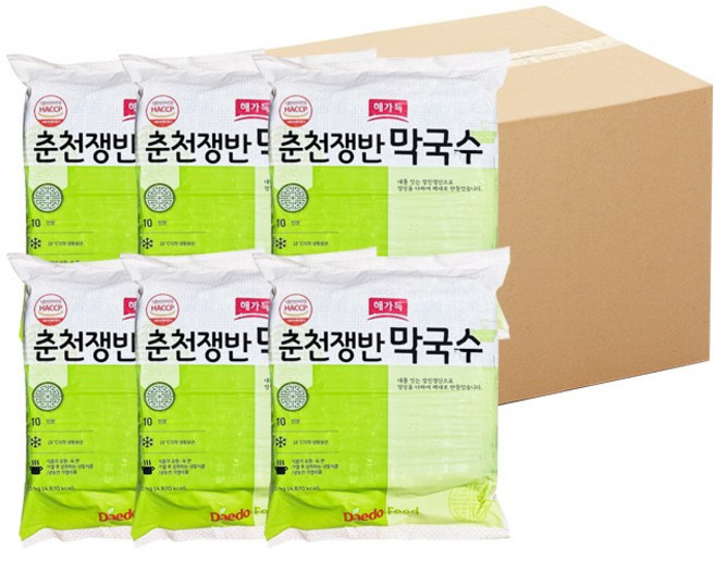 춘천쟁반 막국수 2KG(10인분) 면사리, 6개, 2kg